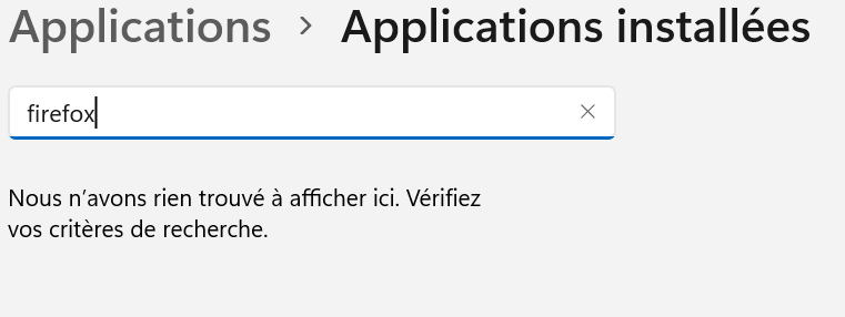 Firefox pas installé